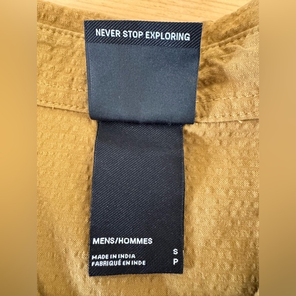 Men’s The North Face Baytrail Patterned Cotton Pocket Flag Logo Button Up Shirt - Picture 7 of 9